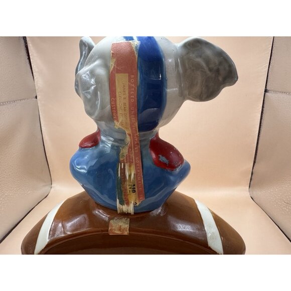 Vintage 1972 Jim Beam Republic Whiskey Decanter Football Elephant - Picture 5 of 11